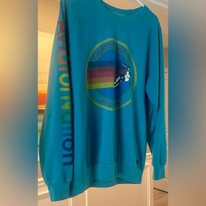Aviator Nation Malibu Crewneck Sweatshirt XL relaxed with sweatpants set blue